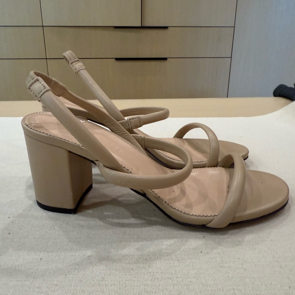 J. Crew Nude Strappy Block Heels